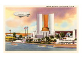 Federal Building  Dirigible  Chicago World's Fair