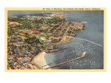 Aerial View of Monterey Bay  California