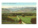 Boulder  Colorado  Valley and Mountains