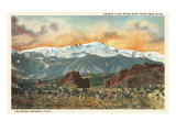 Sunset over Pike's Peak  Colorado