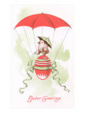 Easter Greetings  Chick in Egg Balloon