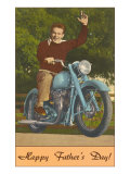 Happy Father's Day  Man on Motorcycle