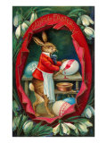 Joyful Easter  Rabbit inside Egg