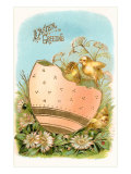 Easter Greeting  Chicks and Egg