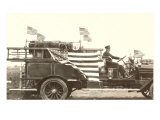 Fire Truck with Flags