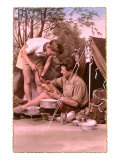 French Camping Couple