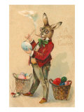 Joyous Easter  Spectacled Rabbit Painting Egg