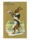 Easter Greetings  Rabbit Waiter
