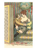 Embracing Couple  Illustration
