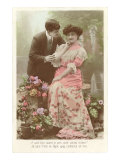 French Couple with Flowers