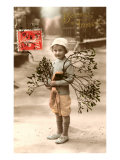 Bonne Annee  Boy with Branches
