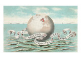 Greeting from the Dear Home-Land  Globe Showing Britain