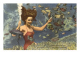 Diving Girl  Weekiwachee Spring  Florida