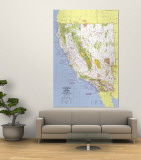 California And Nevada Map 1974