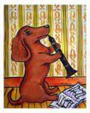 Dachshund Playing The Clarinet
