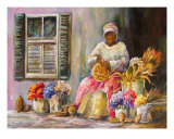 Charleston Basket Lady With Flowers