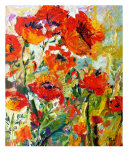 Expressionist Poppies Provence By Ginette