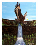 Flying Bald Eagle