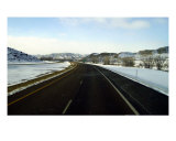 A Clear Road Through Wintry Desert