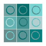Nine Patch Blue Circles