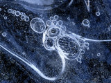 Ice Pattern and Trapped Air Bubbles  Dartmoor  Devon  UK