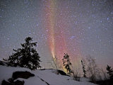 Northern Lights During Snow  Northwest Territories  March 2008  Canada