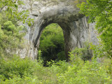 Natural Rock Arch Leading to Reynards Cave  Dovedale  Peak District Np  Derbyshire  UK