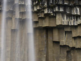 Svartifoss Waterfall and Basalt Rock Columns in Skaftafell National Park  Iceland