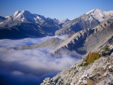 Clouds Fill the Valley of Llobegat in Cadi Moixero Natural Park Catalonia  Pyrenees  Spain