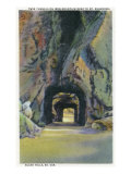 Black Hills  South Dakota - Iron Mountain Road to Mt Rushmore  View of Twin Tunnels  c1935