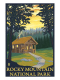 Rocky Mountain National Park  Co - Cabin Scene  c2009