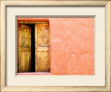 Carved Door and Painted Facade at Monastery of Santa Catalina  Arequipa  Peru