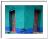 Brightly Painted Corner House in Chinique  Quiche  Guatemala