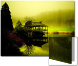 Japanese Gazebo with Views of Hills and Water