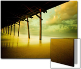 Pier over Calm Waters and Golden Sand