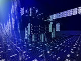 Three Dimensional Abract with Microchips