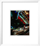 Lights of Times Square Reflected on Trunk of Limousine  New York City  New York  USA