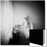 Pinhole Camera Shot of Standing Topless Woman in Hoop Skirt