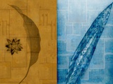 Contrasting Leaves in Gold and Blue