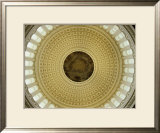 Interior of the Dome of the US Capitol Building  Washington  DC