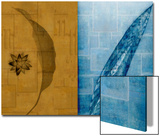 Contrasting Leaves in Gold and Blue