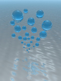 Abstract Blue Orbs