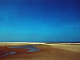 Golden Sand Beach under Cobalt Sky