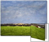 Impressionistic Harvest Field and Truck