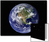 Full Earth Showing North America (With Stars)