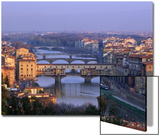 Ponte Vecchio and Arno River  Florence  Tuscany  Italy