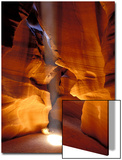 Sun Shining Beam of Light onto Canyon Floor  Slot Canyon  Upper Antelope Canyon  Page  Arizona  USA