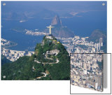 Rio De Janeiro with the Cristo Redentor in the Foreground and the Pao De Acucar in the Background