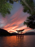 Torii Shrine Gate in the Sea  Miyajima Island  Honshu  Japan