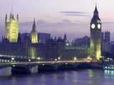 Houses of Parliament at Night  London  England